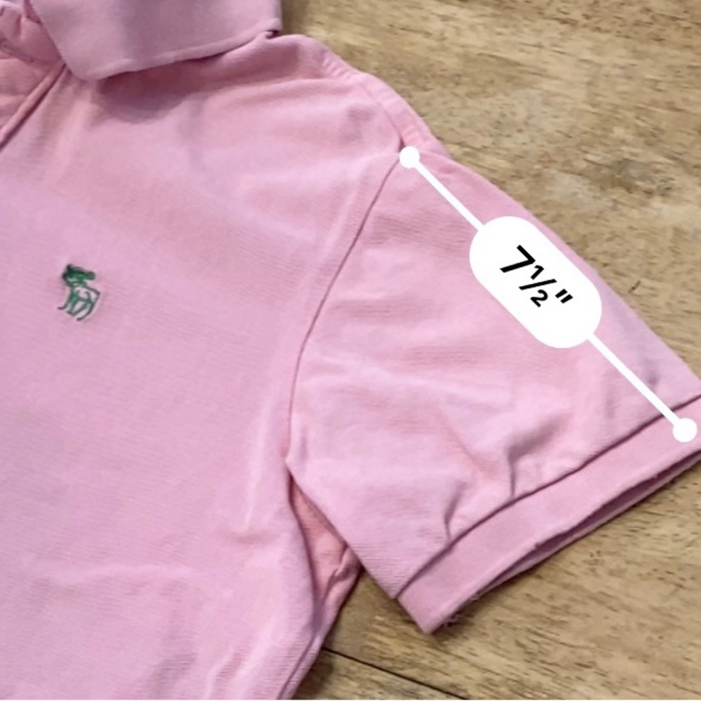 Abercrombie Muscle Boy’s Large Pink 100% Cotton Pique Knit Short Sleeve Polo - Picture 11 of 13